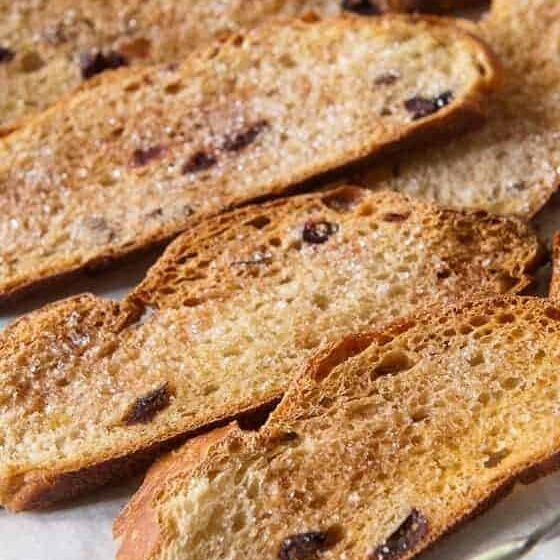 Cinnamon Melba Toast Recipe:  A Dupe for Corner Bakery Sweet Crisps