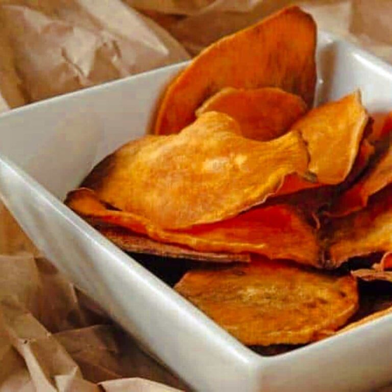 Thin Baked Sweet Potato Chips That Will Disappear in a Flash