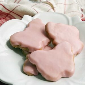 cookies arranged on a plate with a napkin underneath.
