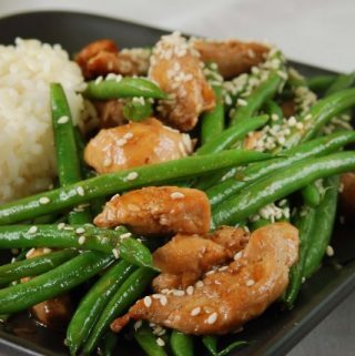 chicken and green bean stirfry