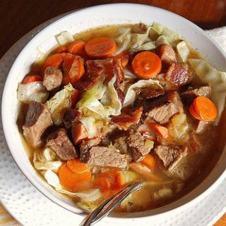HEARTY BEEF AND HAM STEW
