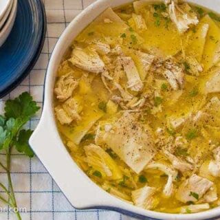 Never-Fail Chicken and Dumplings -- in pot ready to serve