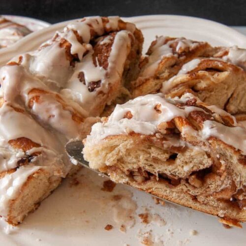 slice of cinnamon twist breakfast bread