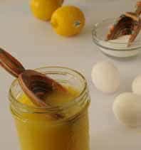 microwave lemon curd in a jar.