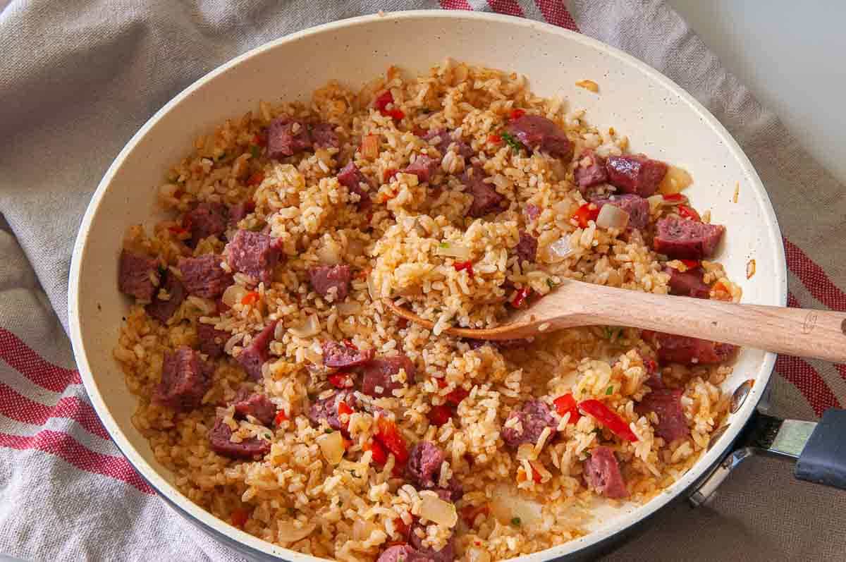 Variation of rice and sausage