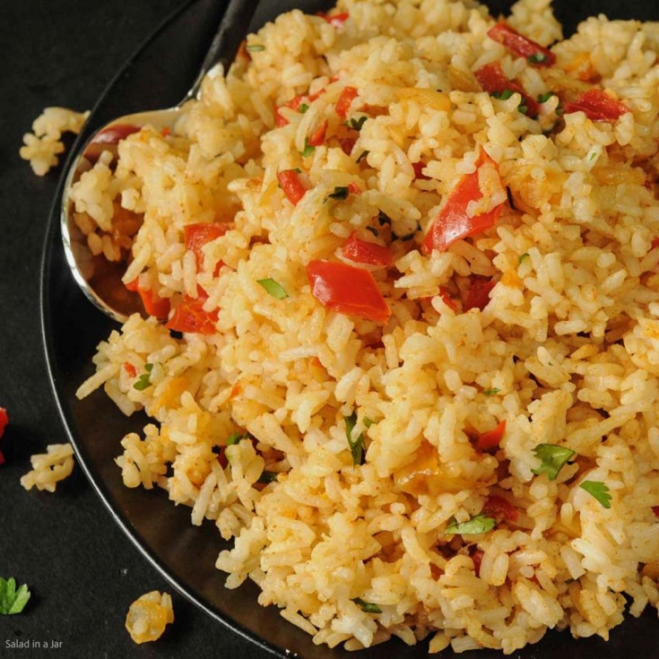 Southwestern Jasmine Rice Recipe - Salad in a Jar