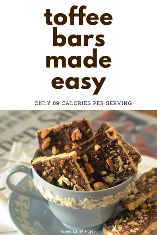 Pinterest image for toffee bars