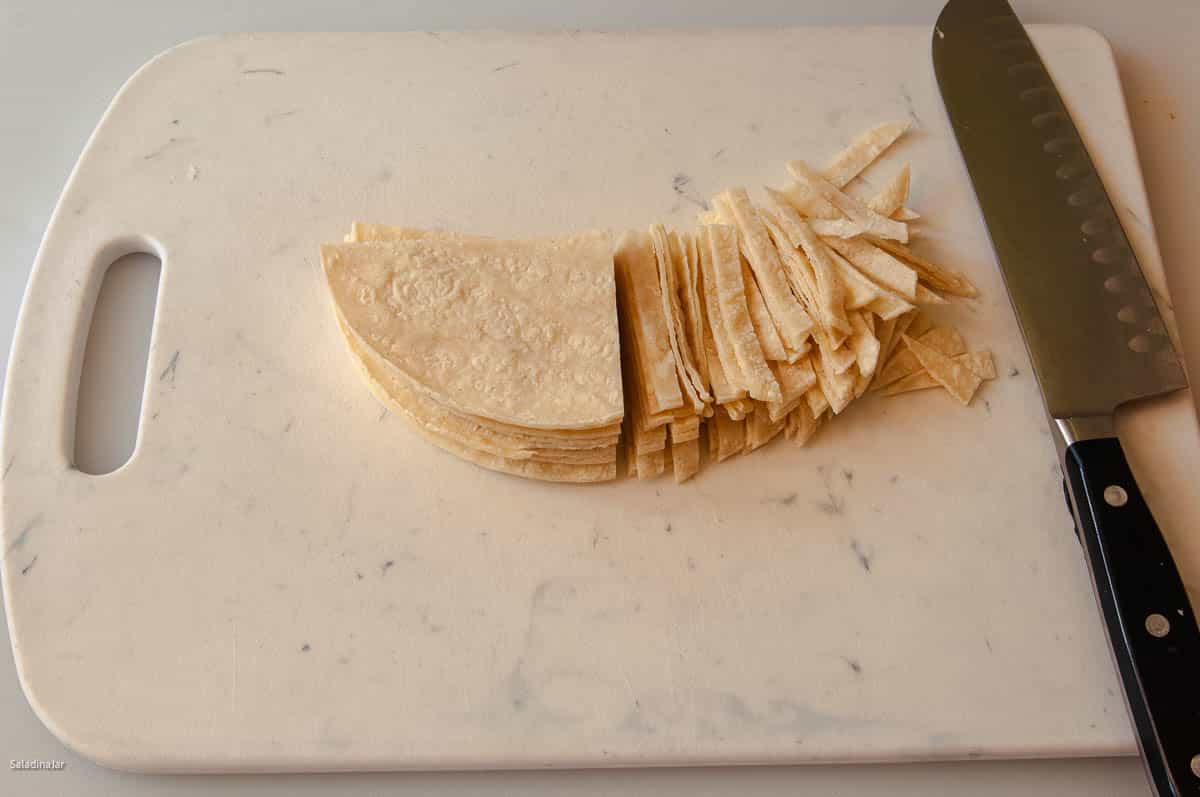 tortilla strips for frying