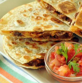 BRISKET AND PEPPER JACK QUESADILLAS