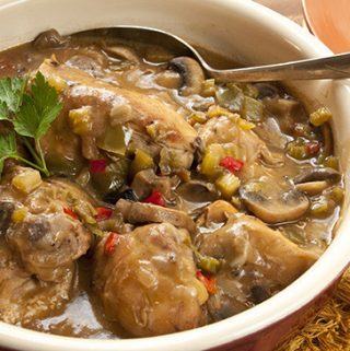 CAJUN CHICKEN AND MUSHROOMS