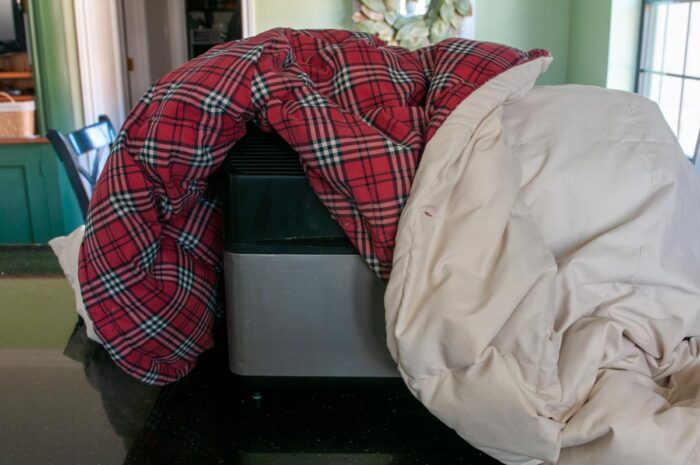 covering bread machine during cold temperature