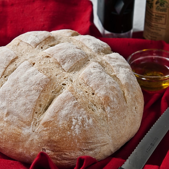 CRUSTY ROUND BREAD (MADE IN A BREAD MACHINE)