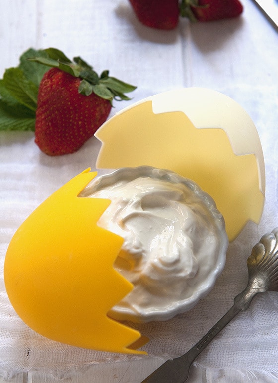 More Than Six Ways to Incubate Yogurt Without a Yogurt Maker --a silicone egg that appears to be "hatching" yogurt