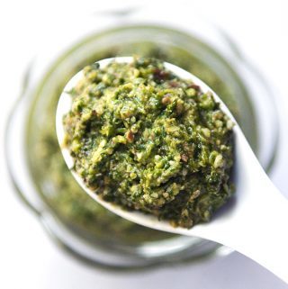 CILANTRO AND GREEN CHILI PESTO