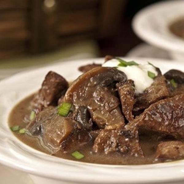Easy Beef and Mushroom Soup made in a Slow Cooker