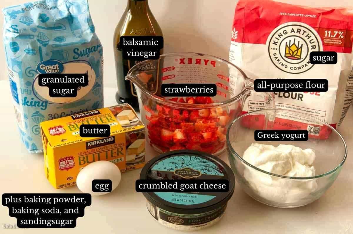 ingredients needed for goat cheese muffin recipe