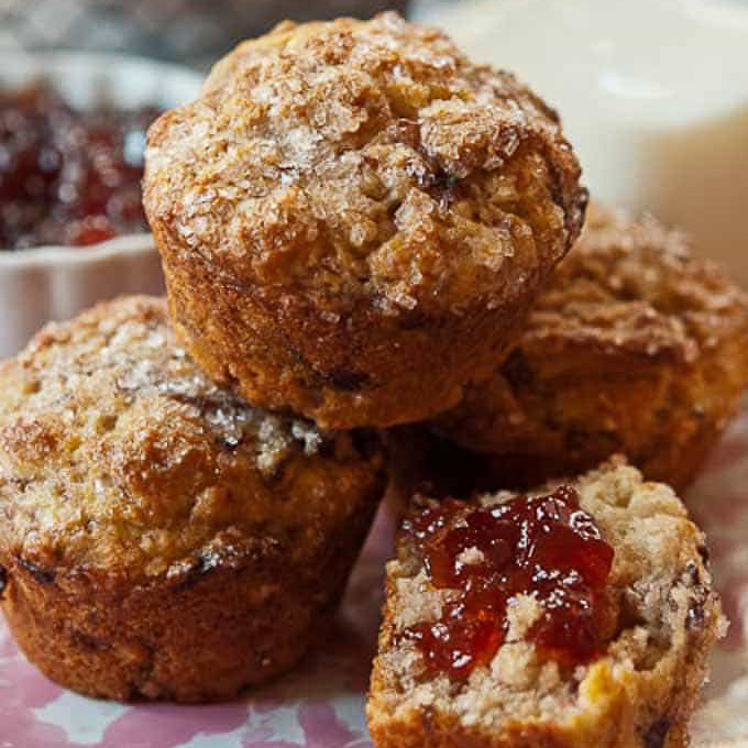 strawberry balsamic muffins