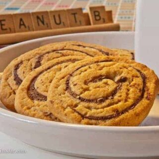 Chocolate Peanut-Butter Pinwheel Cookies