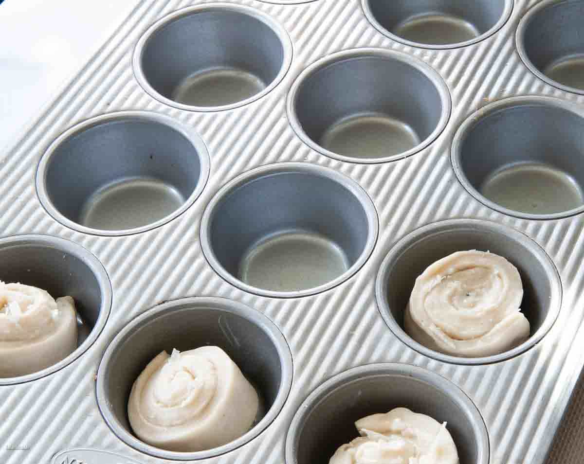 Place each coil into a muffin pan.