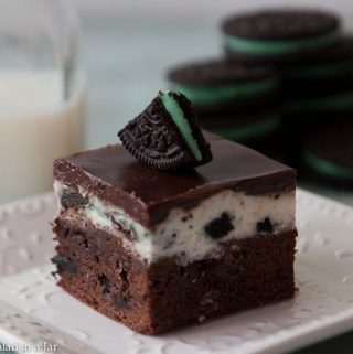 Mint Cookies and Cream Brownies