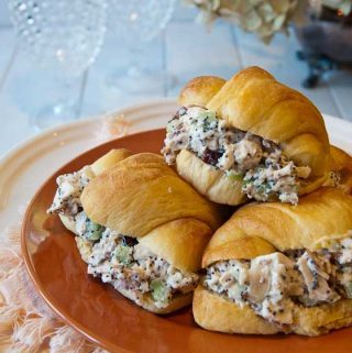 Poppy Seed Chicken Salad in croissants