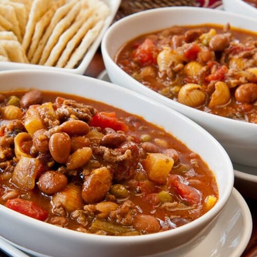 Hamburger Minestrone Soup: A Spicy 7-Can Version