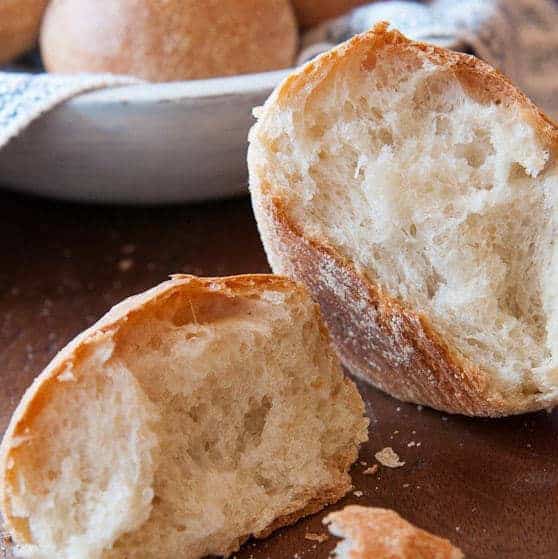 Really Crusty Bread Machine Rolls with a Secret Glaze