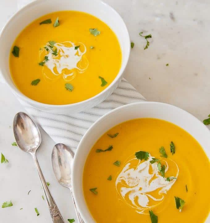 Curried Butternut Squash Soup with Coconut MIlk