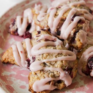 FROSTED FRESH BLACKBERRY SCONES