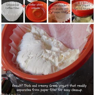 STRAINing YOGURT WITHOUT USING CHEESECLOTH