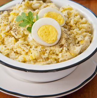 cauliflower, salad, Faux Potato Salad