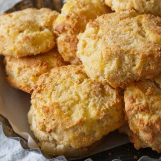 Cheddar Cheese Drop Biscuits with Yogurt and Almond Flour--Low Carb