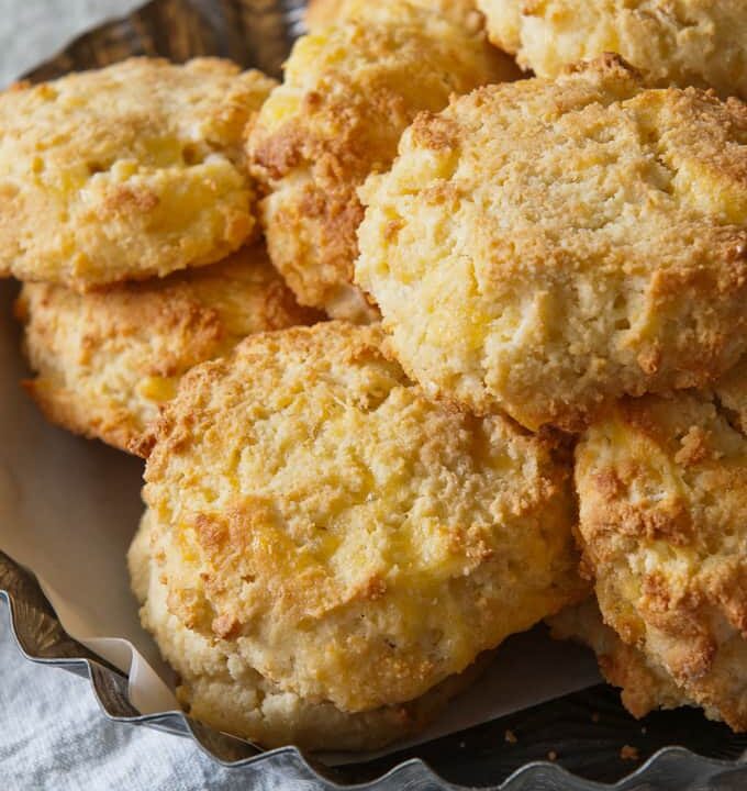 Cheddar Cheese Drop Biscuits with Yogurt and Almond Flour--Low Carb