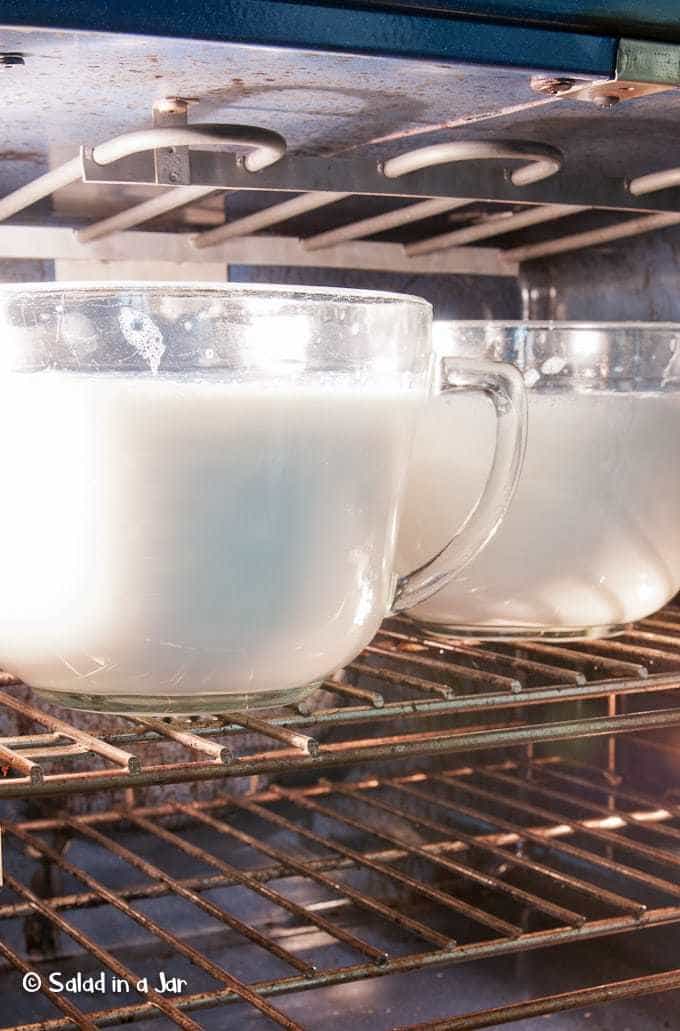 incubating yogurt in oven