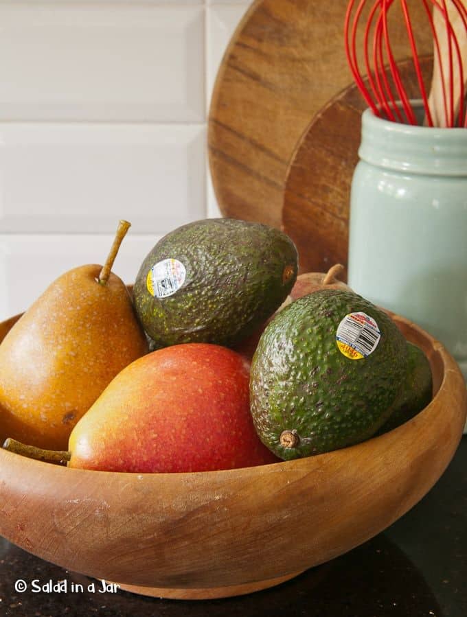 Avocados ripening on counter top