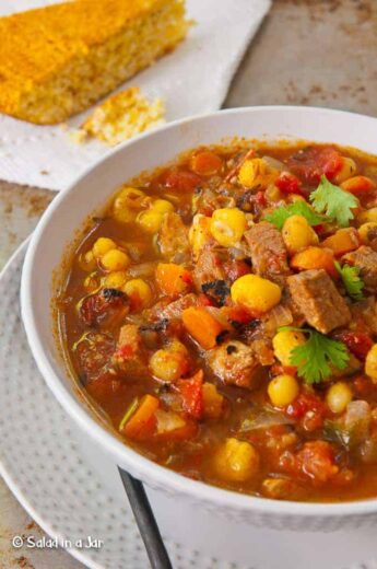 Leftover Pork Roast Stew with Hominy (Posole)