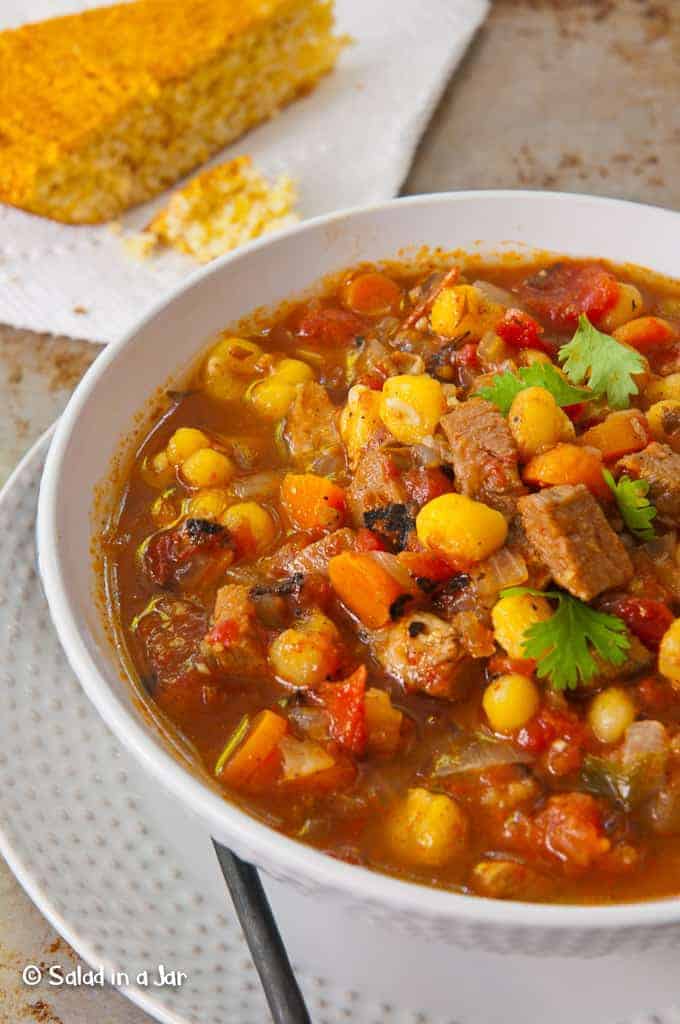 Leftover Pork Roast Stew With Hominy Posole