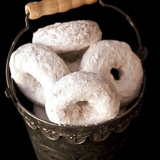 White Whole Wheat Powdered Sugar Donuts (Baked not Fried)