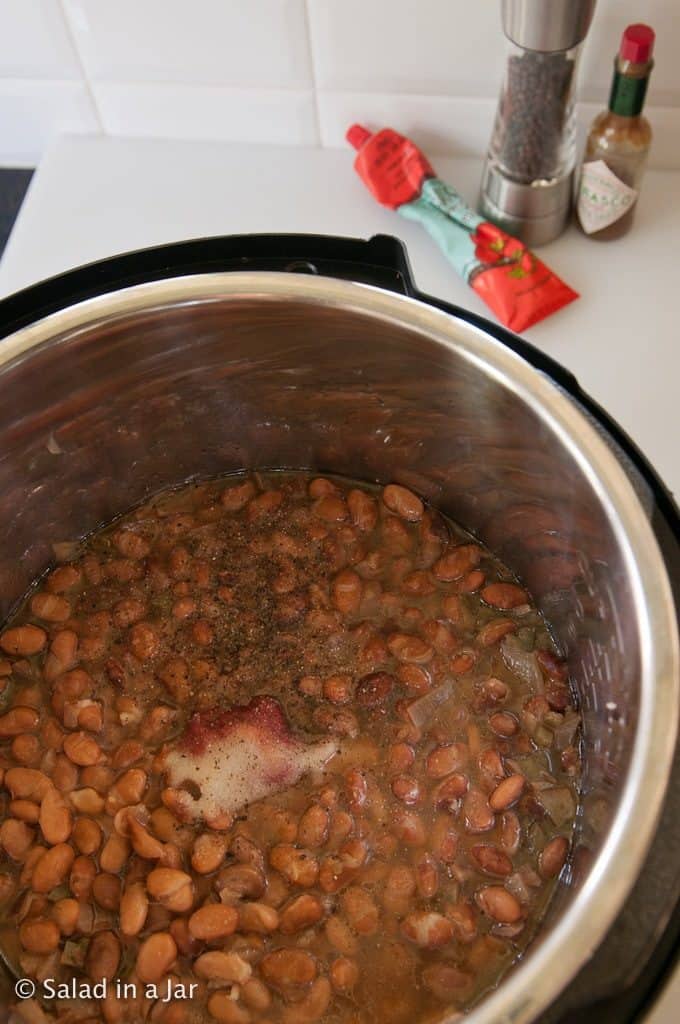 Instant Pot Refried Beans-Beans after they are cooked, before they are mashed