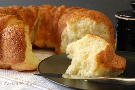 monkey bread mixed in a bread machine