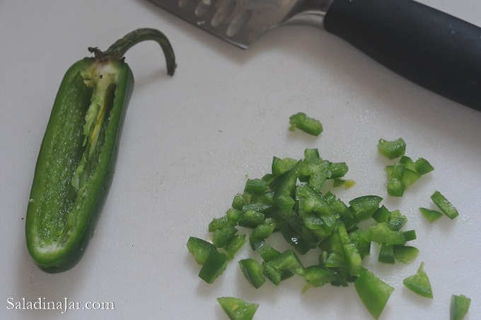 Chopped fresh jalapeños