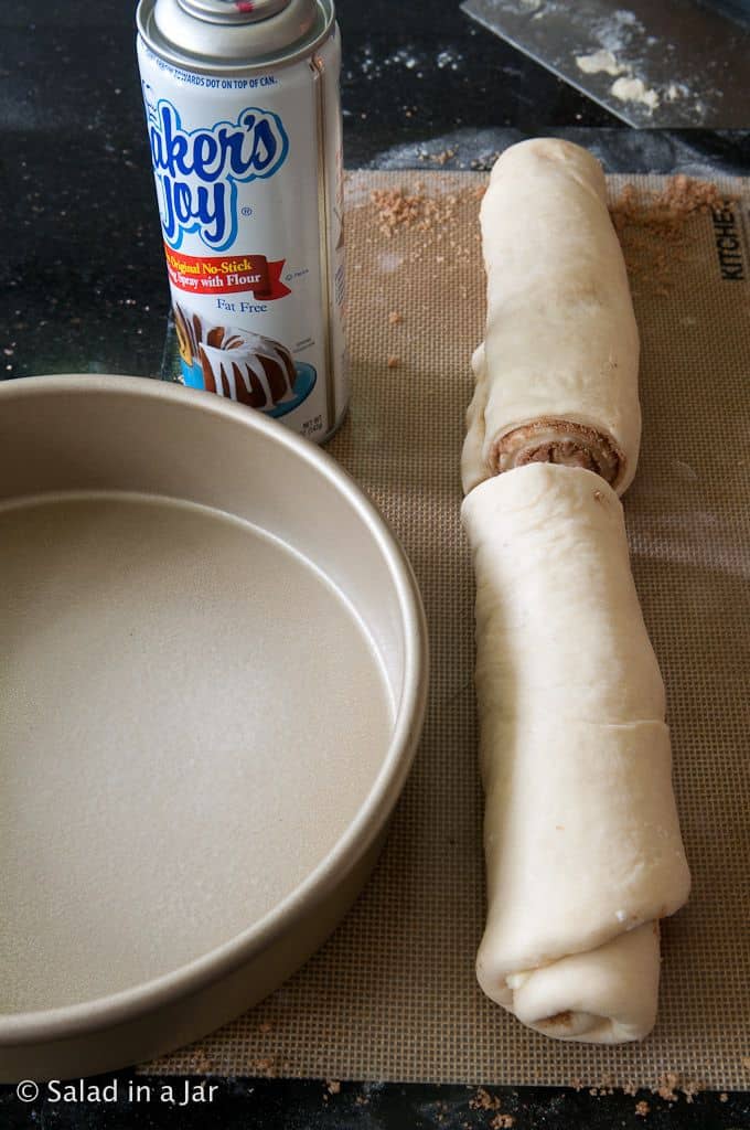 cutting the dough into portions