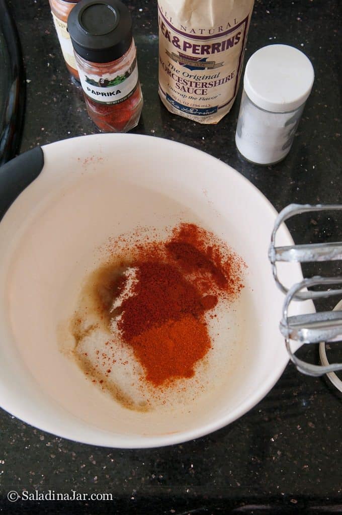 Spices added to whipped egg whites