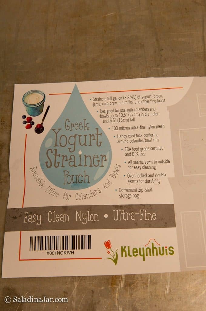 Try This Nylon Pouch For Straining Yogurt