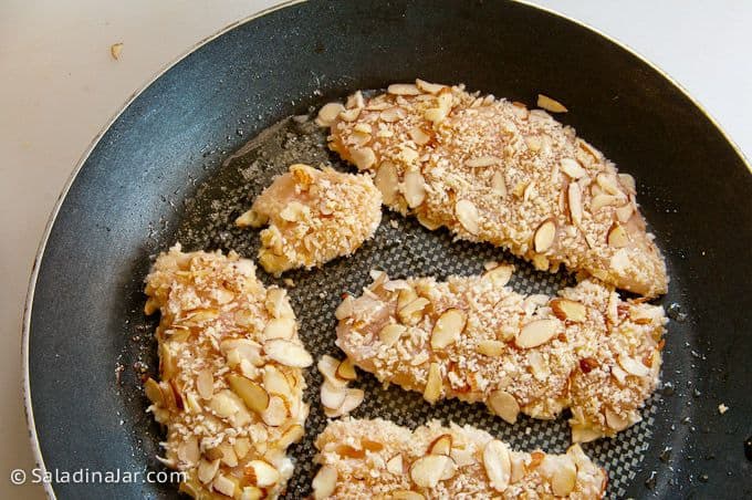 Crispy Almond Chicken Tenderloins with Keto Option