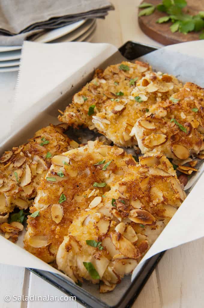 Baked Crispy Almond Chicken Tenders