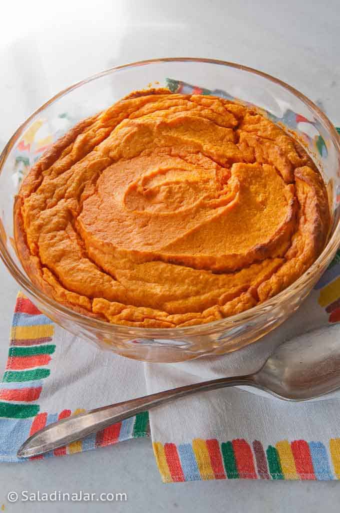 A Sweet Mashed Carrot Casserole Recipe with a Soufflé-Like Texture