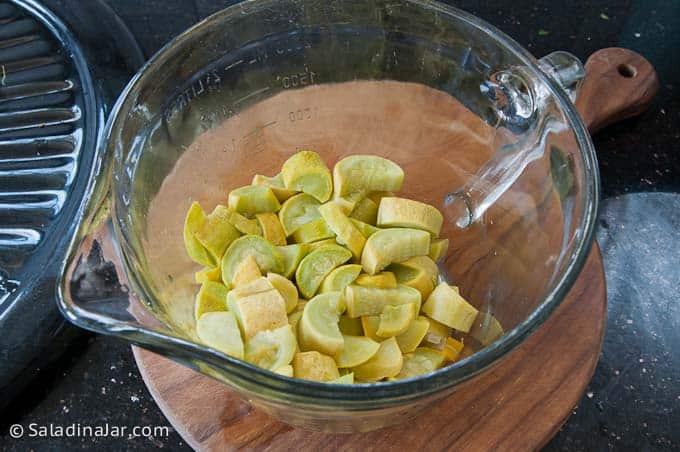 cooked yellow squash and peppers