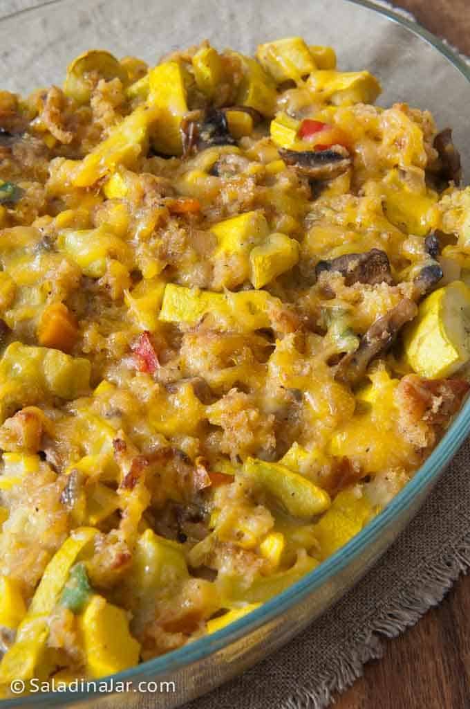 Spicy Yellow Squash Dressing A Leftover Cornbread Recipe