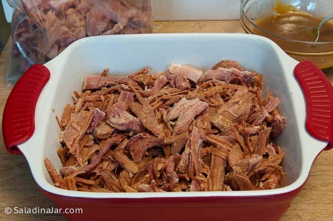 cooked ham ready to store in the fridge